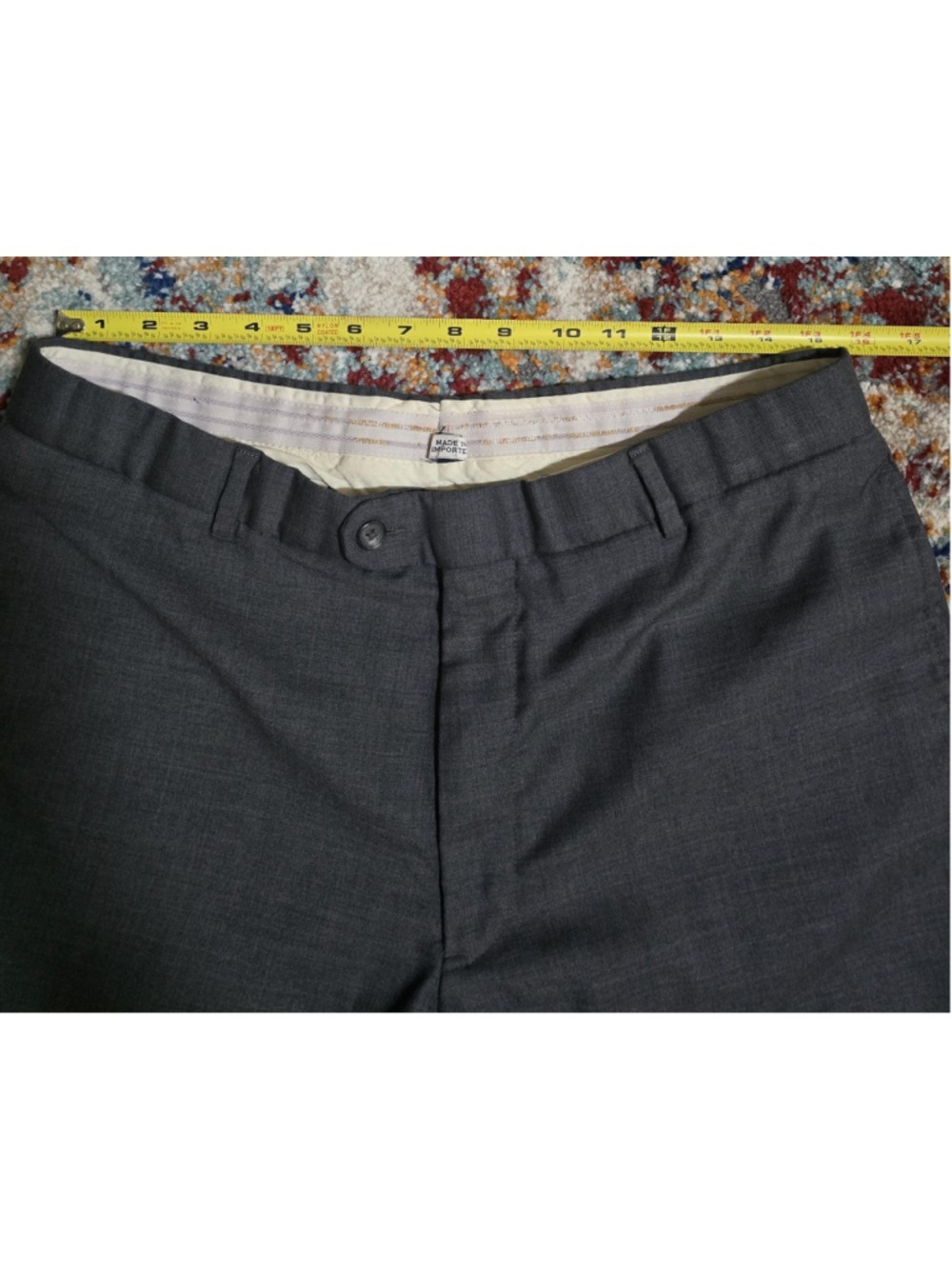 Zignone Super 110s Italian Wool Suit Trousers Gray Men's 36R USA Union Made - Picture 5 of 11